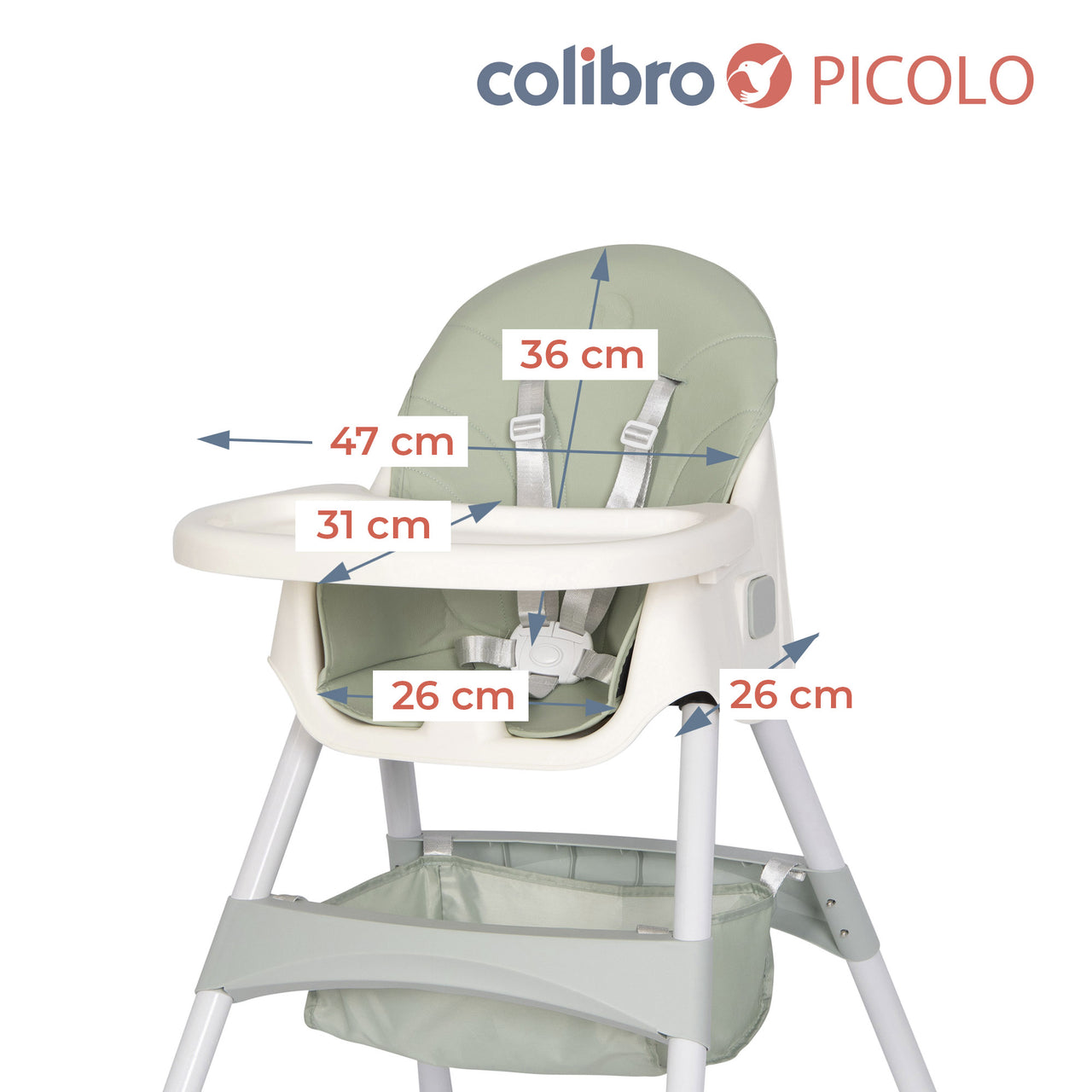 Colibro PICOLO High Chair 4in1 | Dove - Hula Hula Baby